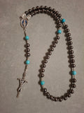Teal and Black Rosary