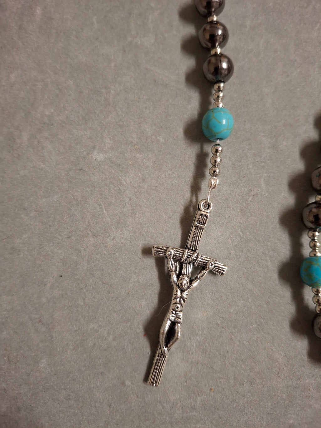 Teal and Black Rosary